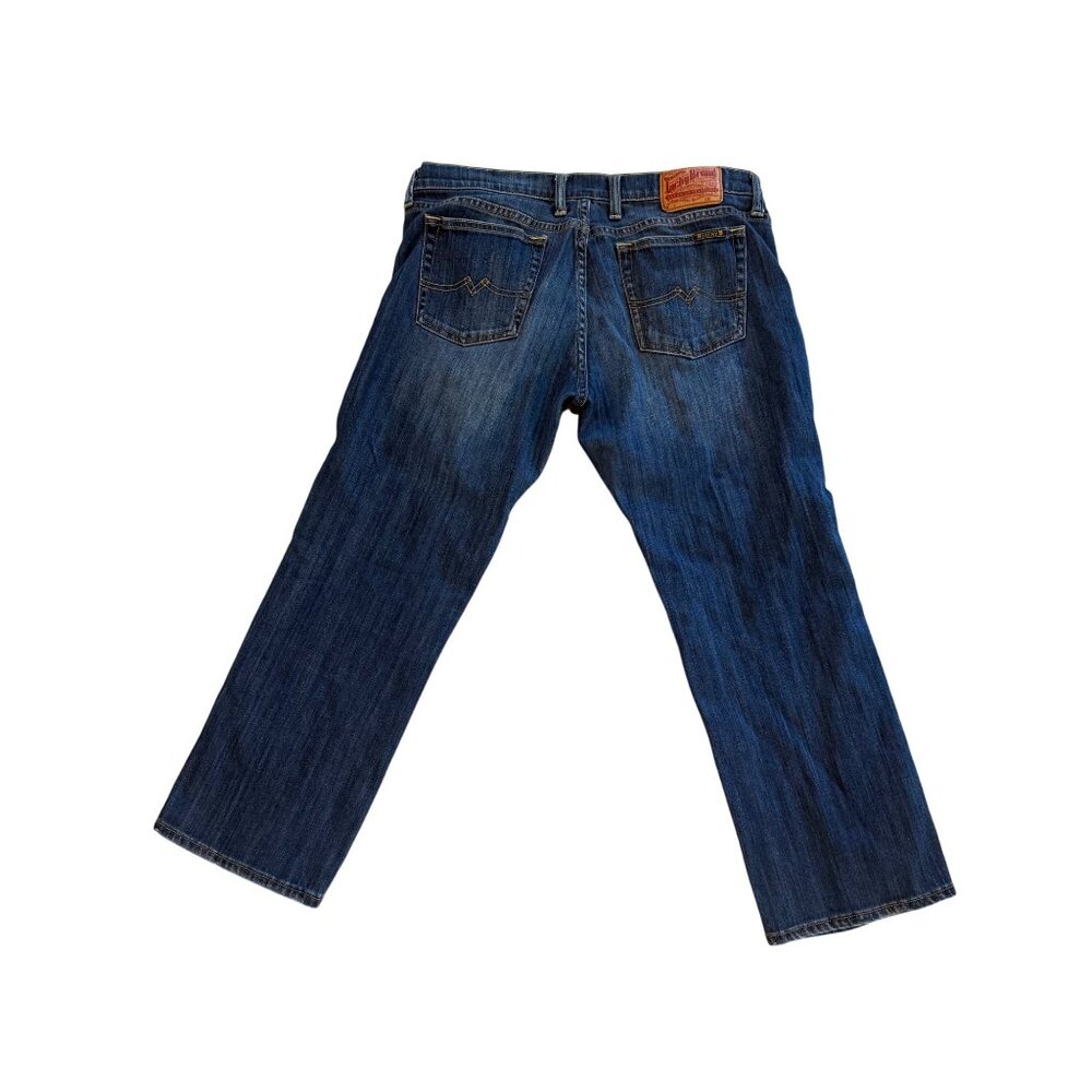Lucky Brand Womens Blue Denim Jeans Size 12/31 Straight Leg Mid Rise Cotton Blen - Picture 5 of 9